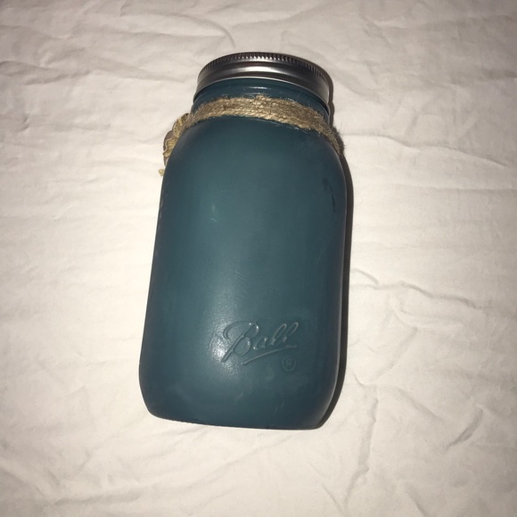 Hand Painted Glass Jar Tissue Holder - Picture 2 of 3